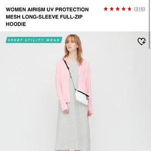 Uniqlo Airism Light Pink Hoodie Jacket
